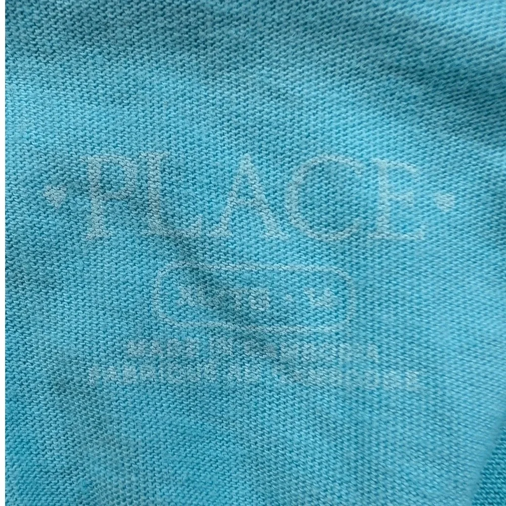 The Children's Place Tank Top Girls XL Blue Cotton Butterfly Graphic Racerback